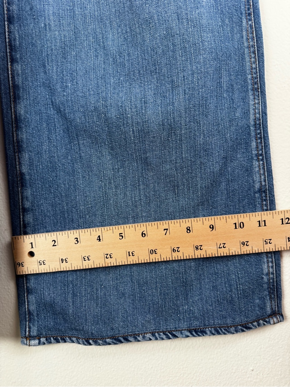 7 For All Mankind High Rise Wide Leg Trouser Jeans Medium Blue 30 - Picture 14 of 14